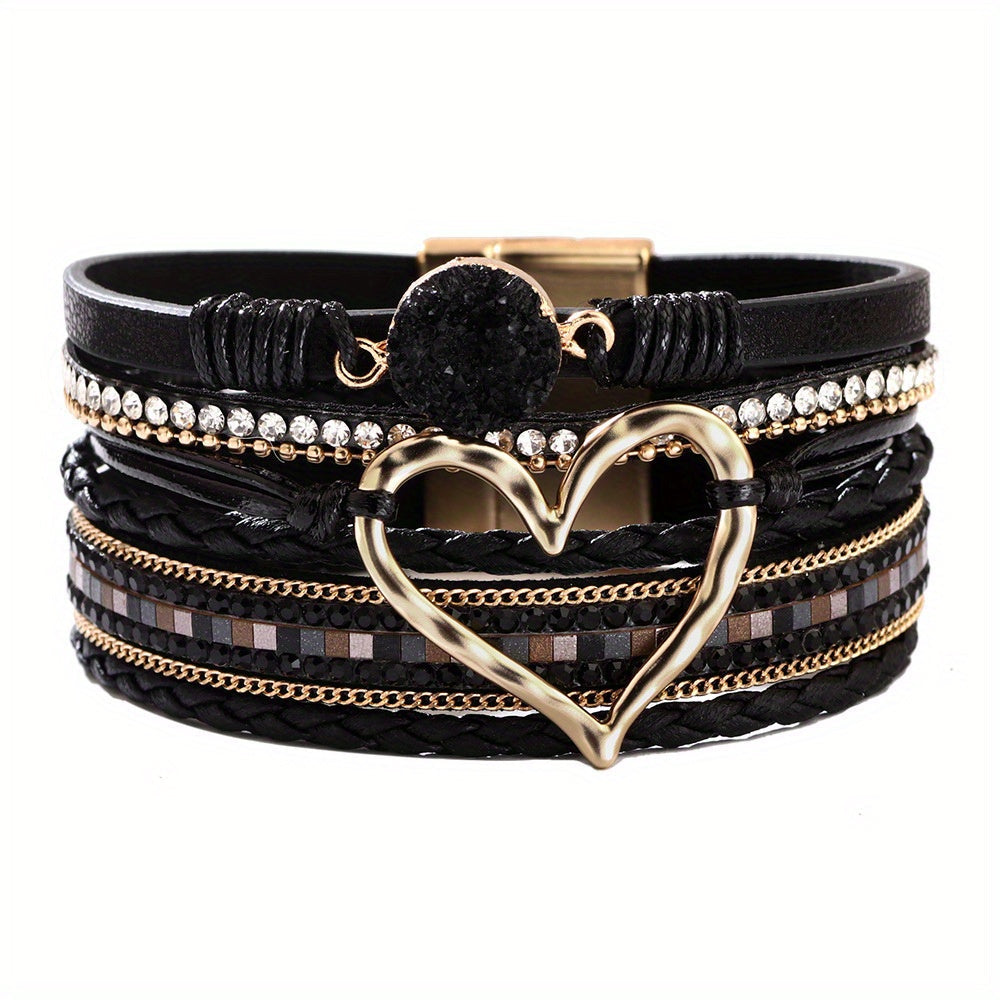 Bracelet Multistrat Boho en Cuir