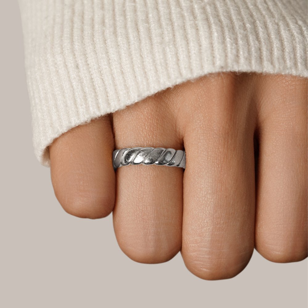 Anneau en Argent Calira Infini Torsadé
