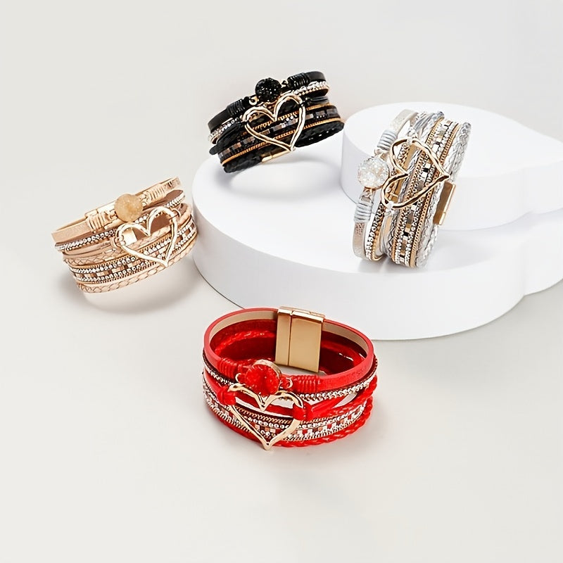 Bracelet Multistrat Boho en Cuir