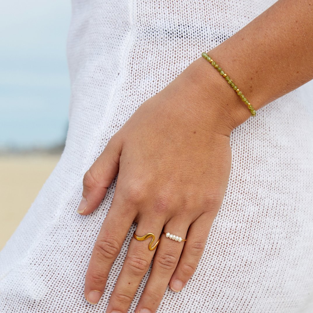Grace - Bague en perles naturelles
