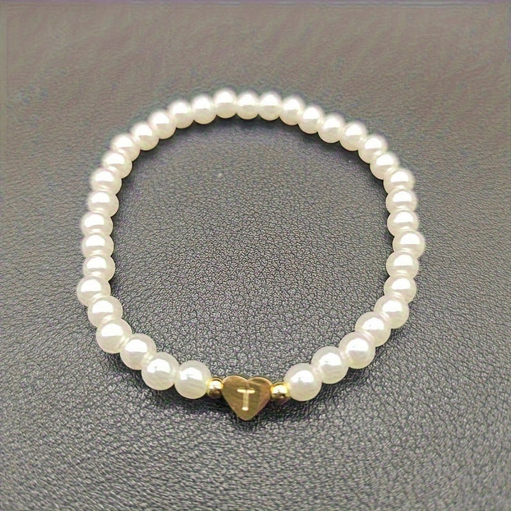 Bracelet Élégant avec Initiale en Forme de Cœur (A–Z)