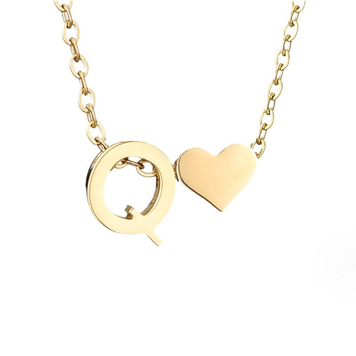 Collier Personnalisé Initiale et Cœur