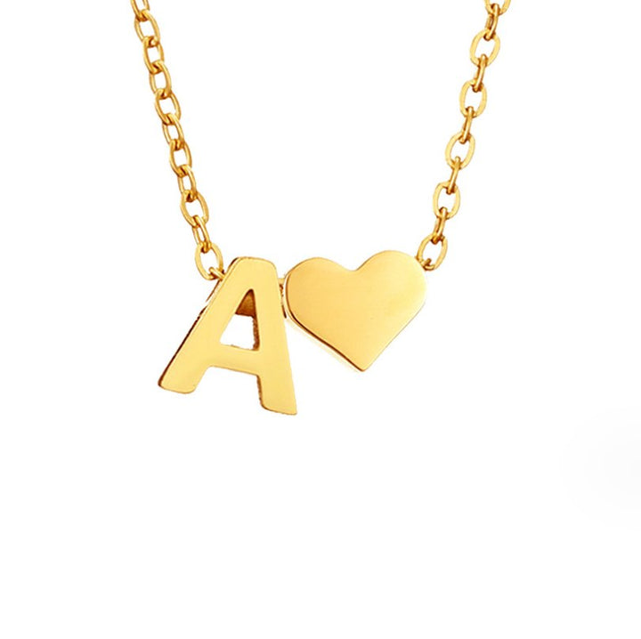 Collier Personnalisé Initiale et Cœur