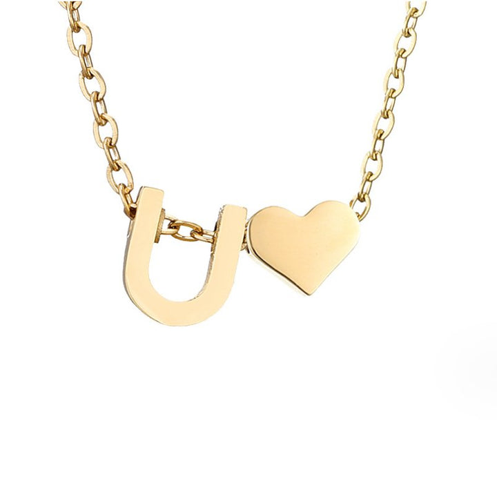 Collier Personnalisé Initiale et Cœur