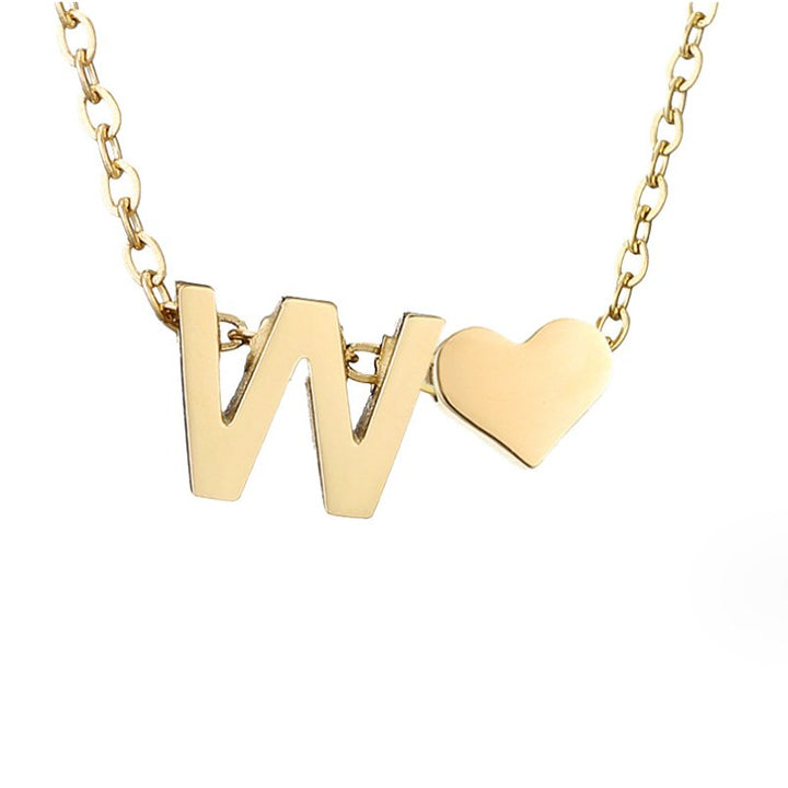 Collier Personnalisé Initiale et Cœur
