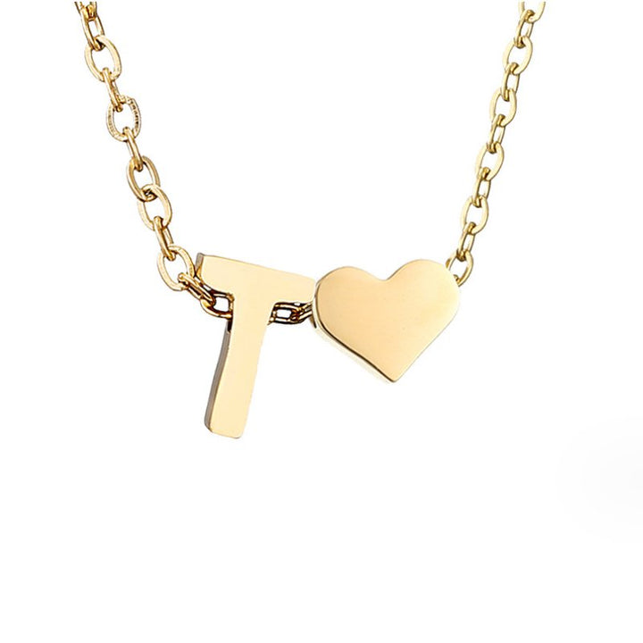Collier Personnalisé Initiale et Cœur