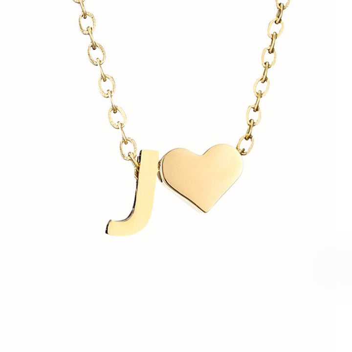 Collier Personnalisé Initiale et Cœur