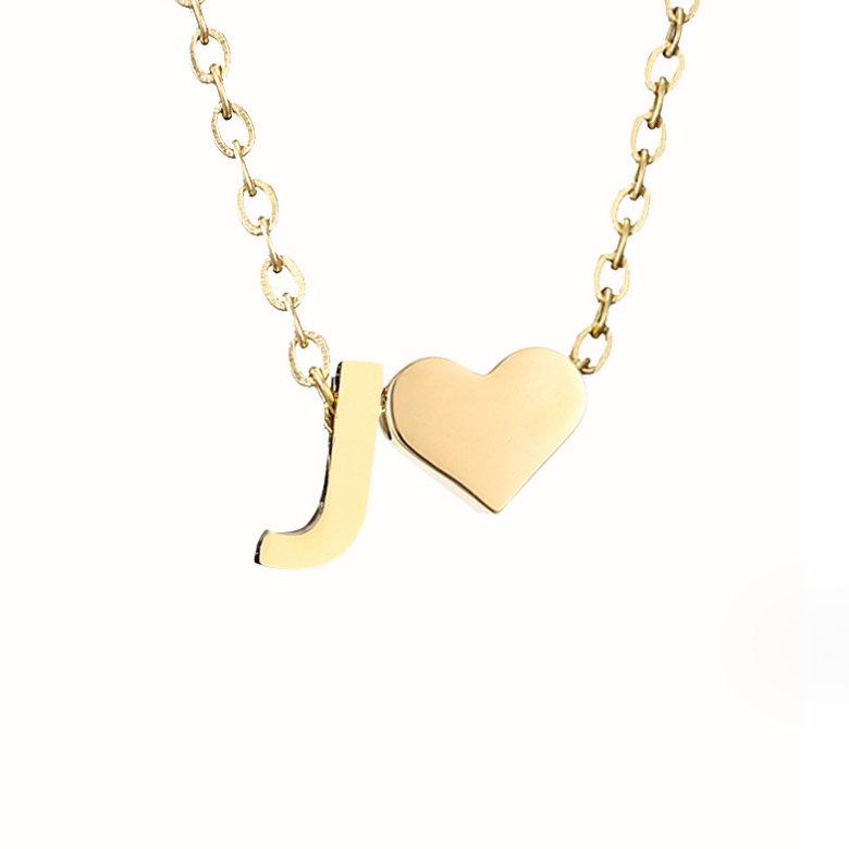Collier classique avec initiales et pendentif cœur