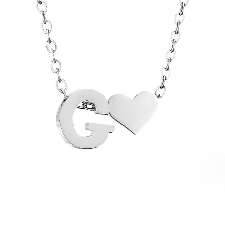 Collier classique avec initiales et pendentif cœur