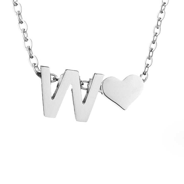 Collier classique avec initiales et pendentif cœur