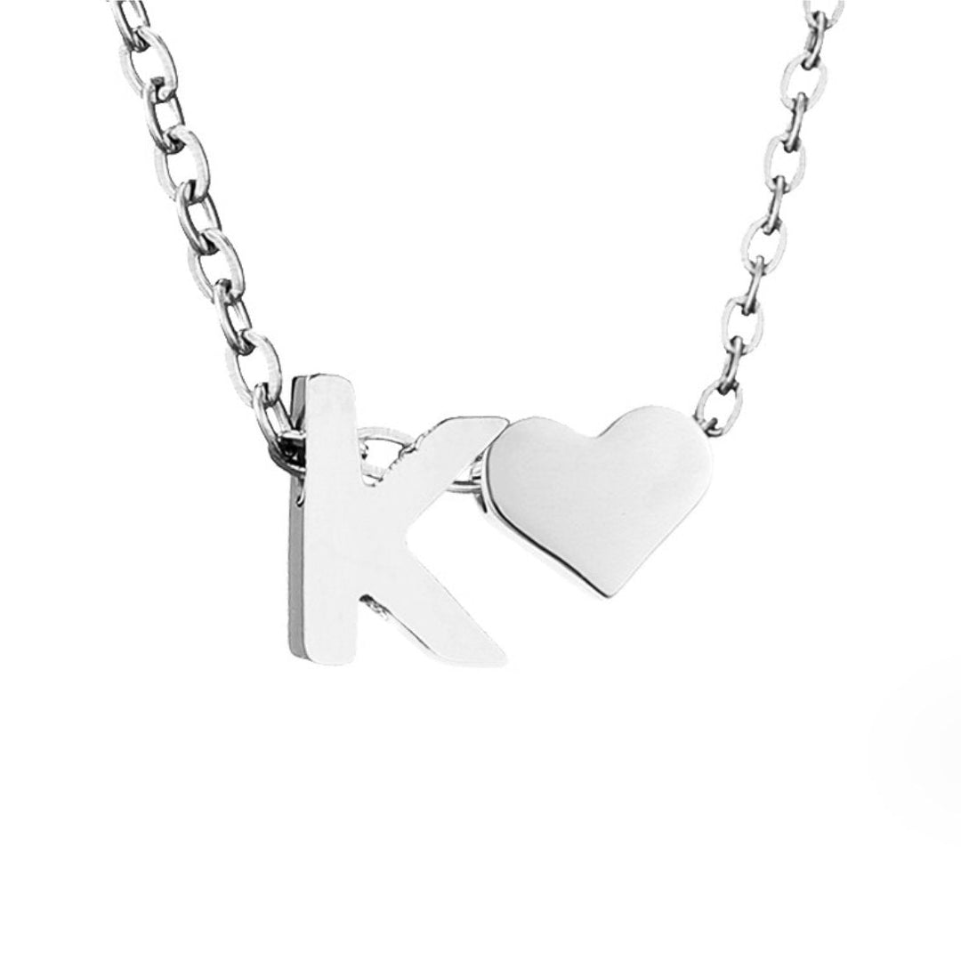 Collier Personnalisé Initiale et Cœur