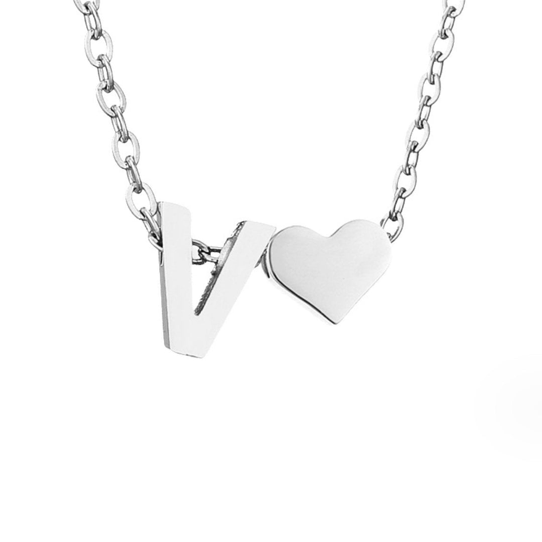 Collier Personnalisé Initiale et Cœur