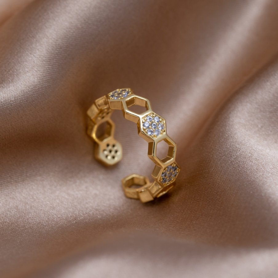 Bague - Or et cristaux