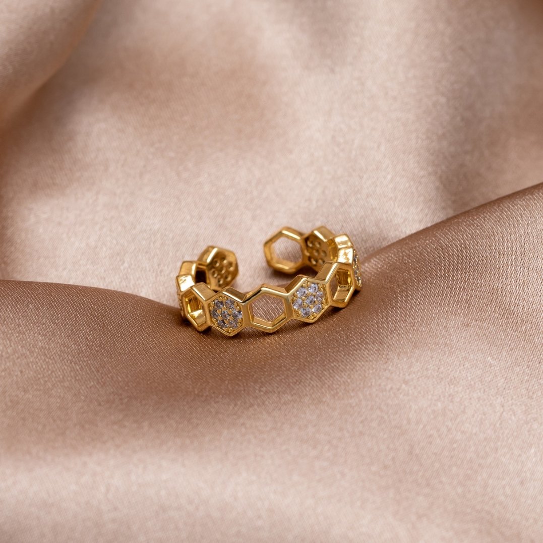 Bague - Or et cristaux