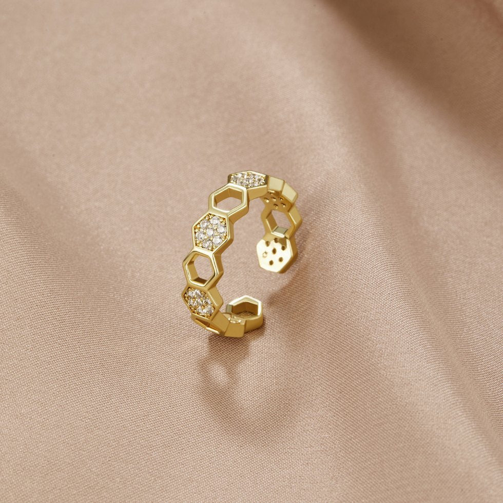 Bague - Or et cristaux