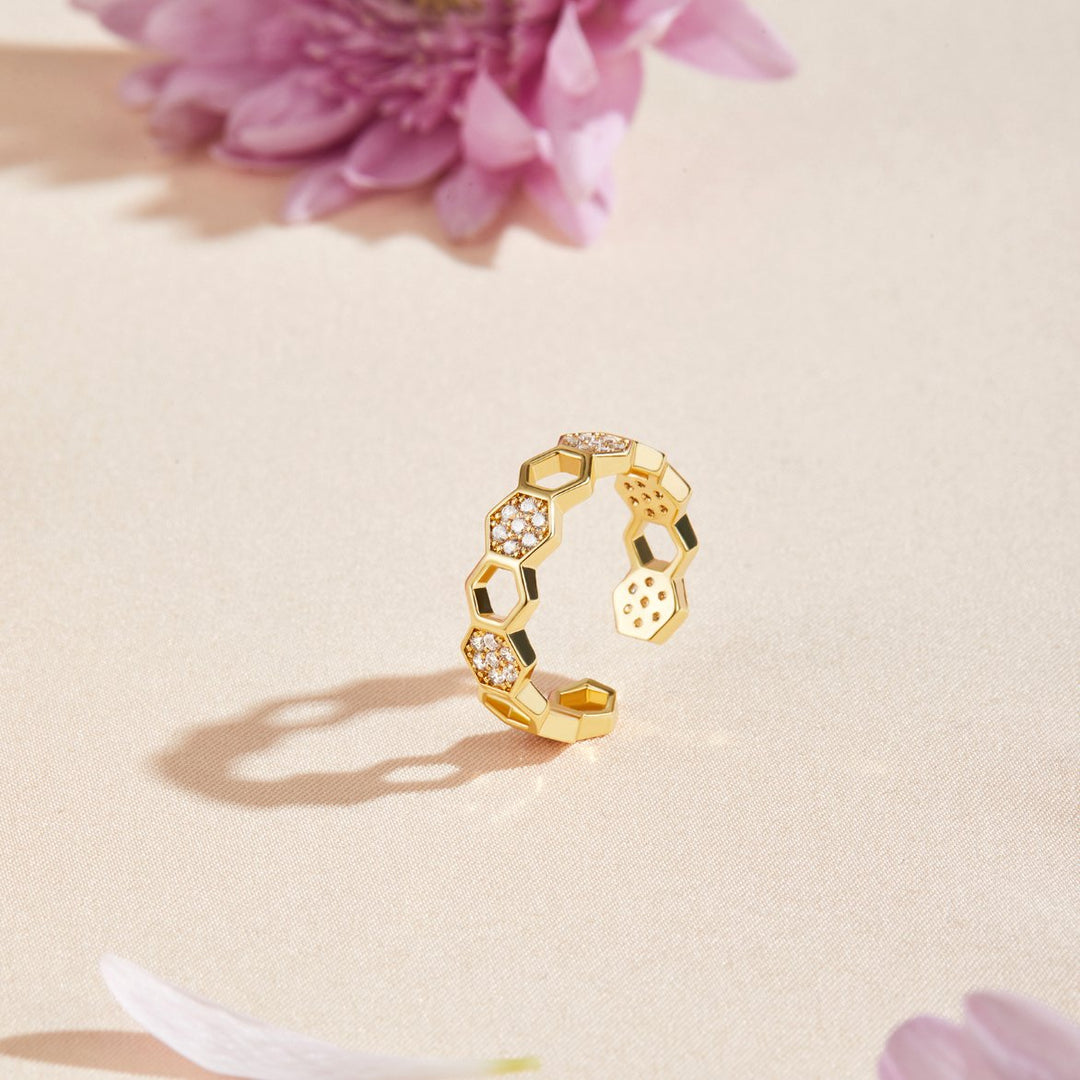 Bague - Or et cristaux