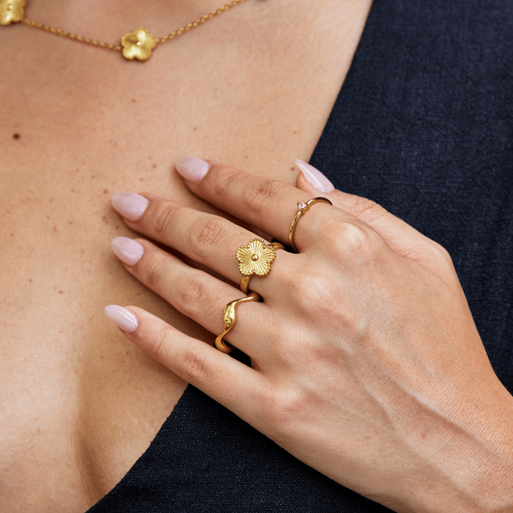 Bague Trèfle Doré
