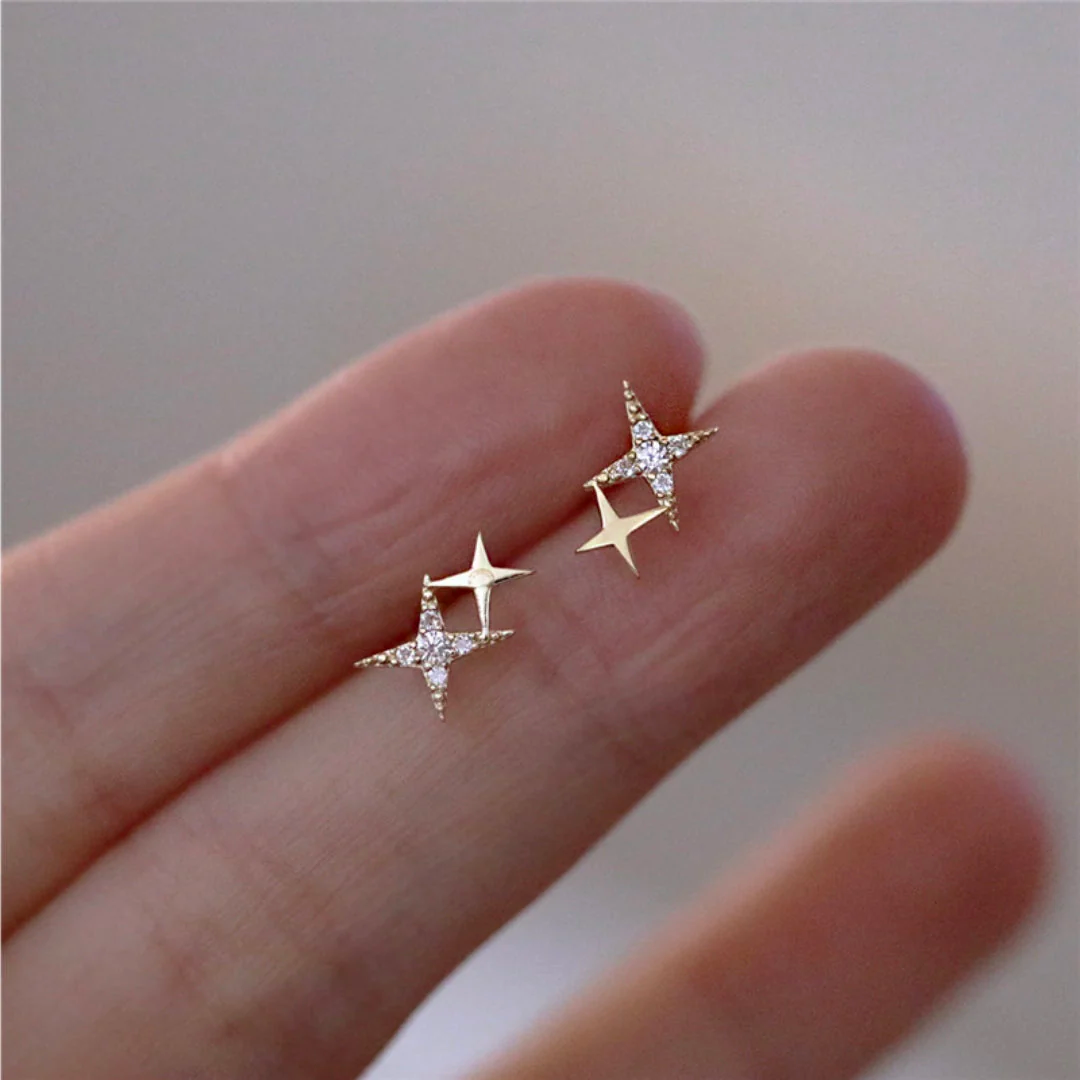 Étoiles Scintillantes Boucles d'Oreilles