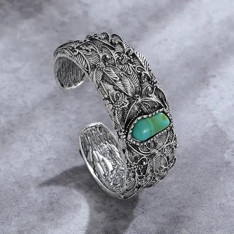 Bracelet Rétro en Pierre de Turquoise