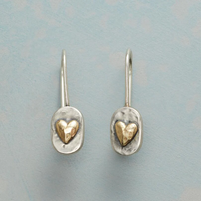 Boucles d'oreilles en argent et or