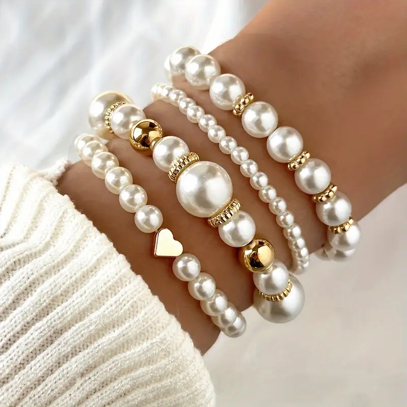 Set de Bracelets en Perles Classiques