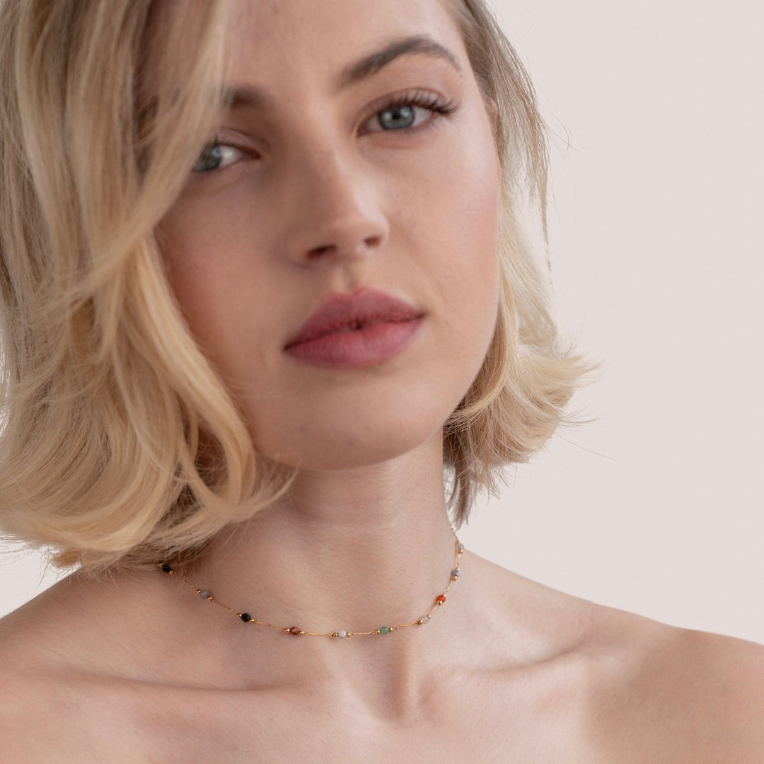 Collier Épuré avec Gemme