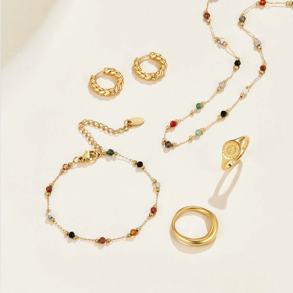 Collier Épuré avec Gemme