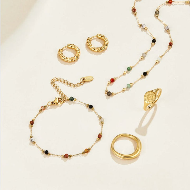 Collier Épuré avec Gemme