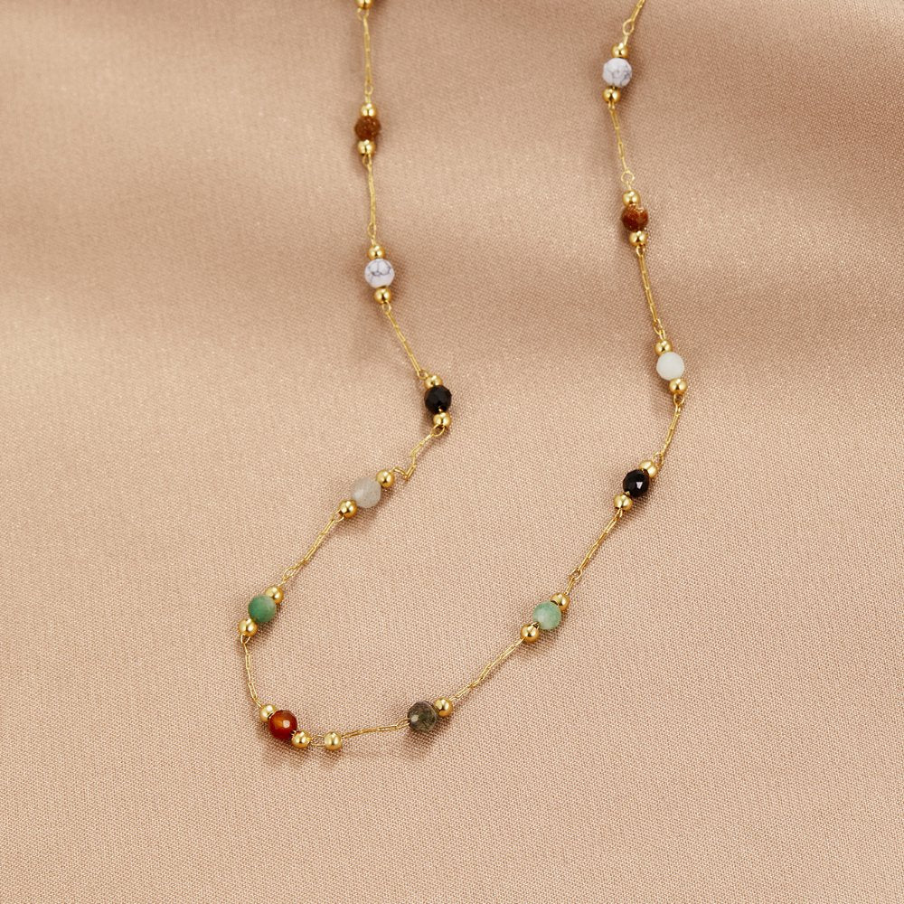Collier Épuré avec Gemme