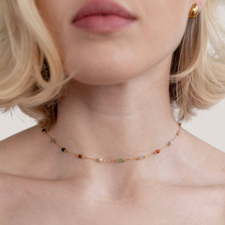 Collier Épuré avec Gemme