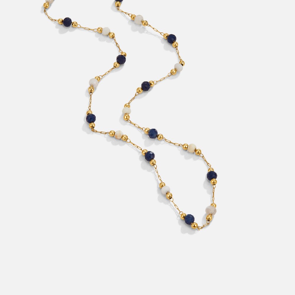 Collier Multi-Couches avec Gemmes