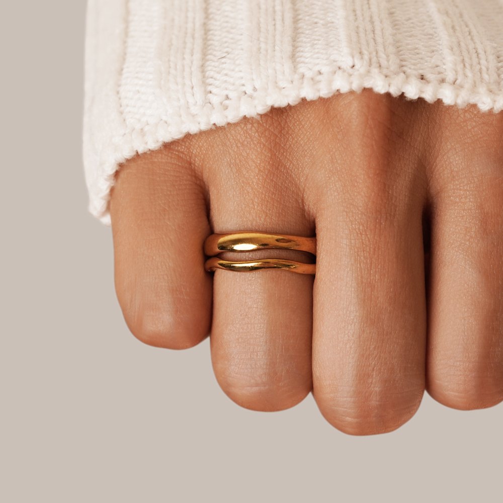 Shine - Set of Wavy Rings