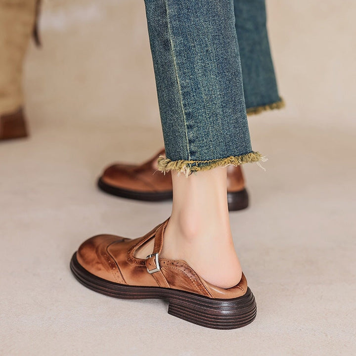 Mattea | Élégantes Mary Janes en Cuir