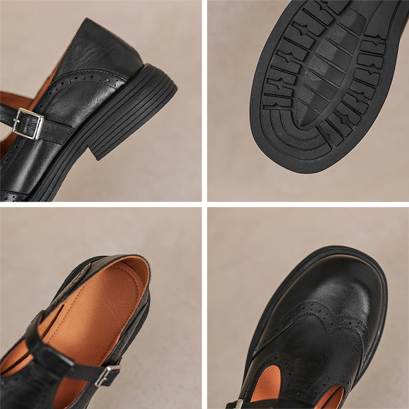 Mattea | Élégantes Mary Janes en Cuir