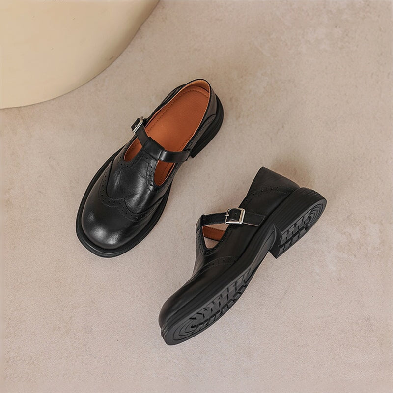 Mattea | Élégantes Mary Janes en Cuir