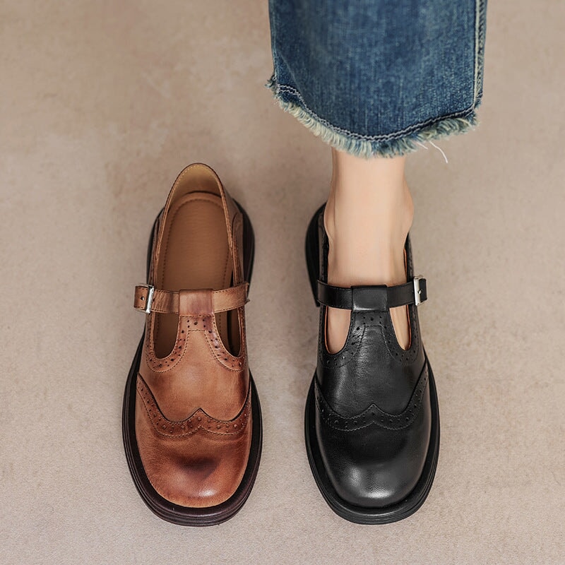 Mattea | Élégantes Mary Janes en Cuir