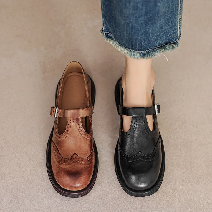 Mattea | Élégantes Mary Janes en Cuir