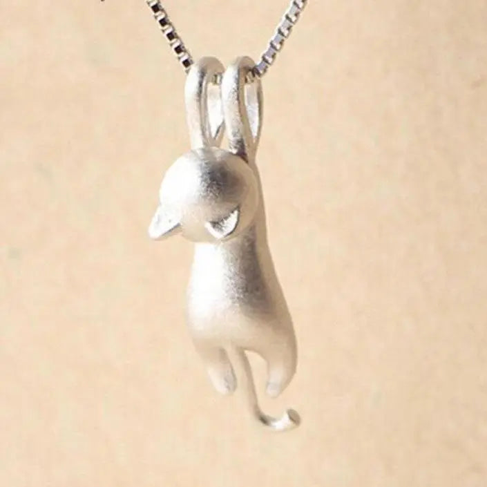 Collier amusant avec pendentifs en argent 925