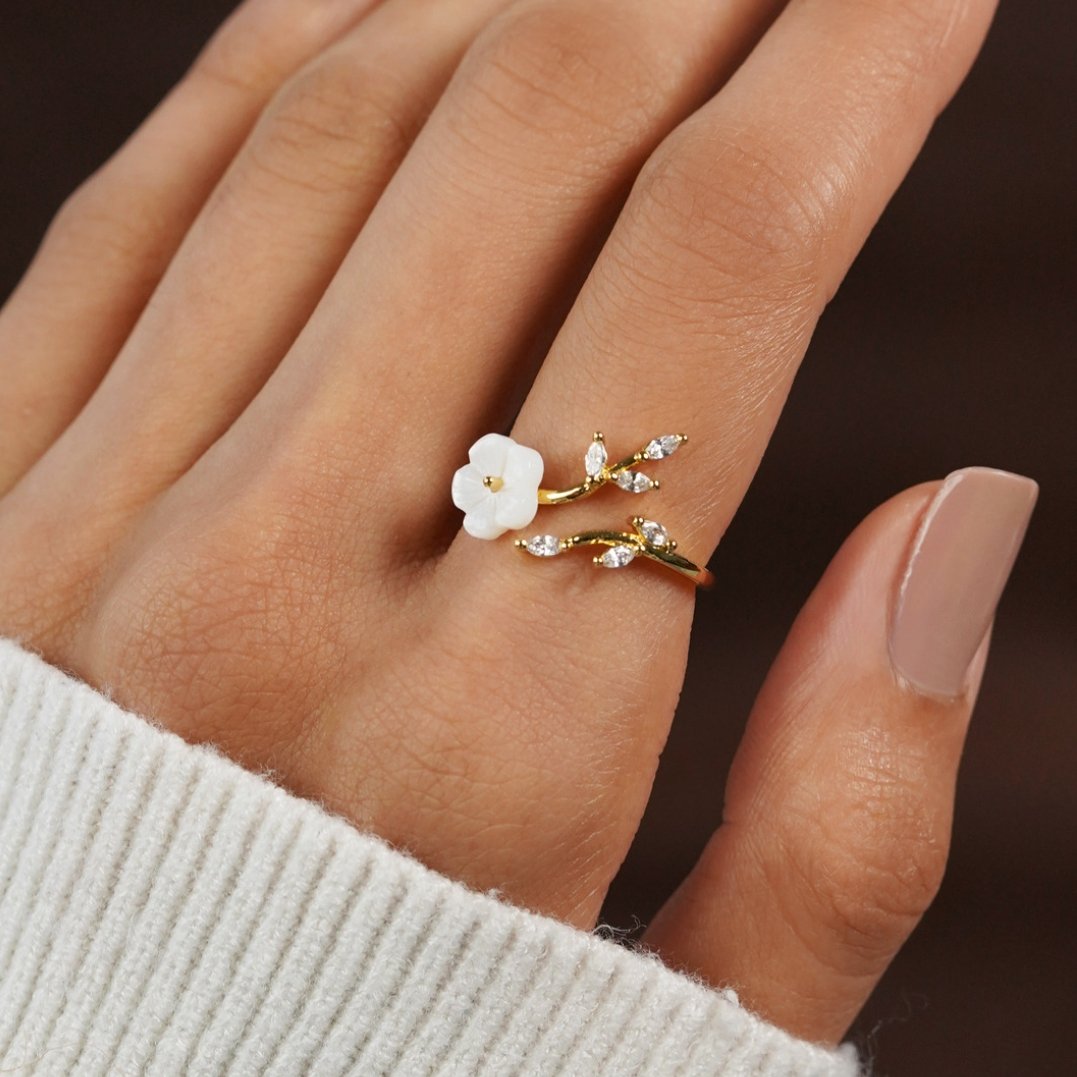 Rise - Anneau Floral Blanc